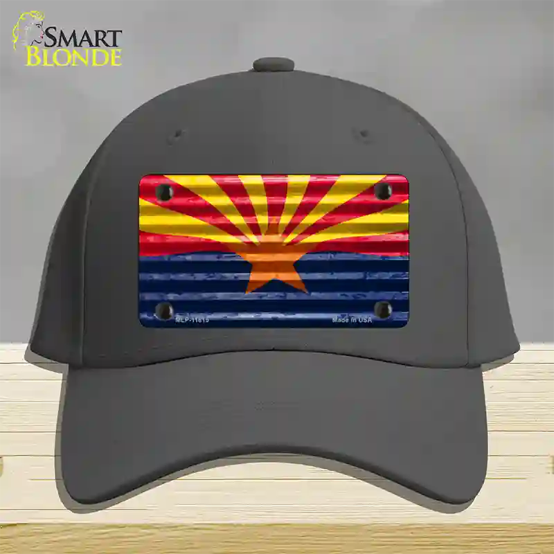 Arizona Flag Novelty License Plate Hat Cotton / Charcoal