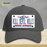 Kill Devil Hills North Carolina Novelty License Plate Hat Cotton / Charcoal