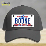 Boone North Carolina Novelty License Plate Hat Cotton / Charcoal