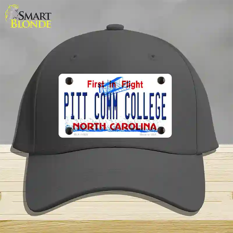 Pitt Comm College North Carolina Novelty License Plate Hat Cotton / Charcoal