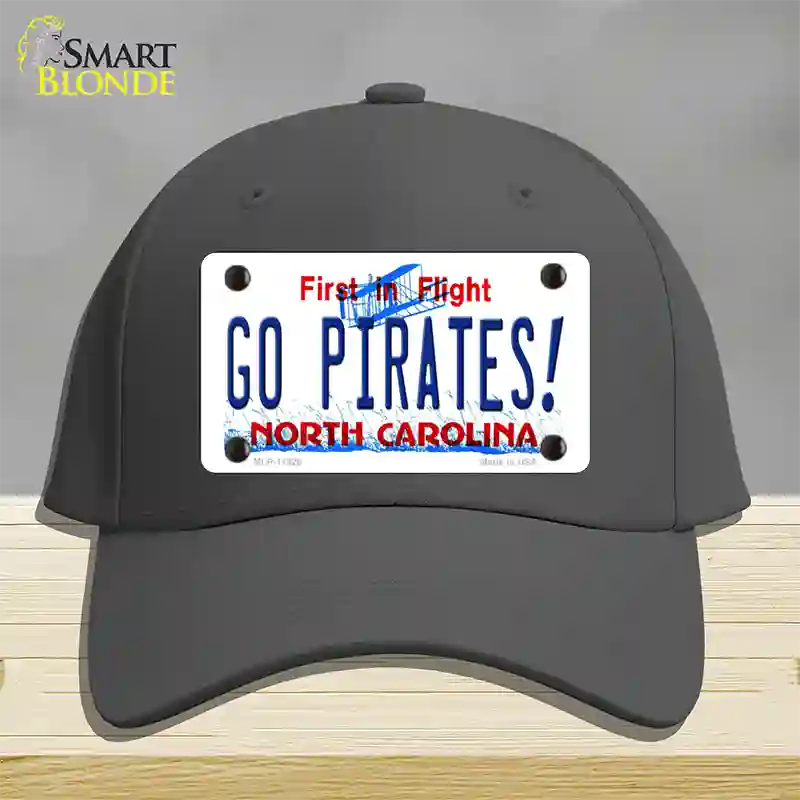 Go Pirates North Carolina Novelty License Plate Hat Cotton / Charcoal