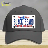 Black Beard North Carolina Novelty License Plate Hat Cotton / Charcoal