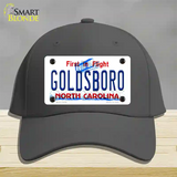 Goldsboro North Carolina Novelty License Plate Hat Cotton / Charcoal