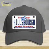 Hillsbourgh North Carolina Novelty License Plate Hat Cotton / Charcoal