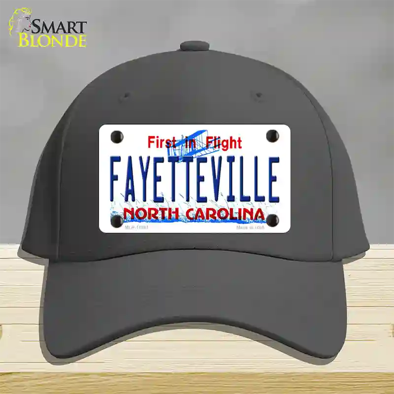 Fayetteville North Carolina Novelty License Plate Hat Cotton / Charcoal