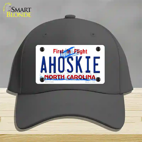 Ahoskie North Carolina Novelty License Plate Hat Cotton / Charcoal