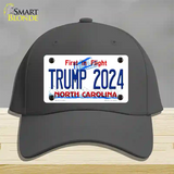 Trump 2024 North Carolina Novelty License Plate Hat Cotton / Charcoal