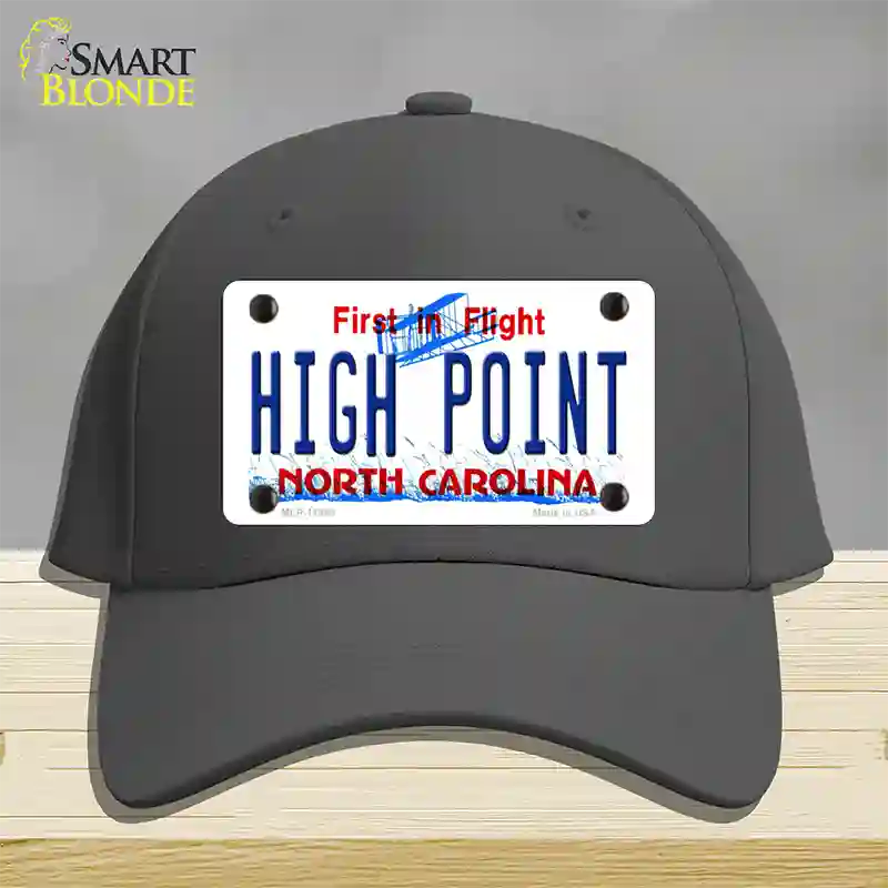 High Point North Carolina Novelty License Plate Hat Cotton / Charcoal