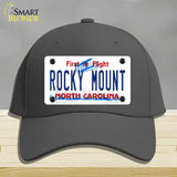 Rocky Mount North Carolina Novelty License Plate Hat Cotton / Charcoal