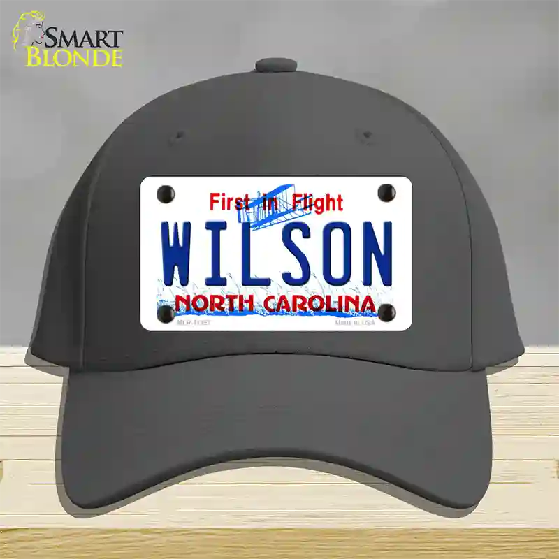 Wilson North Carolina Novelty License Plate Hat Cotton / Charcoal