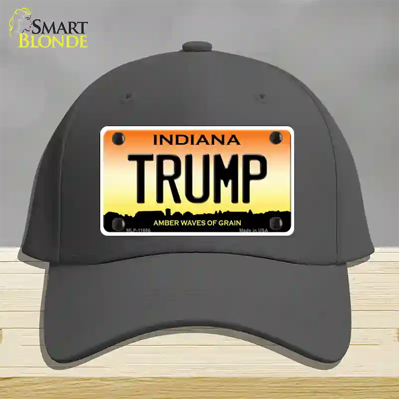 Trump Indiana Novelty License Plate Hat Cotton / Charcoal