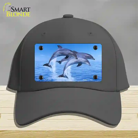 Dolphins Novelty License Plate Hat Cotton / Charcoal