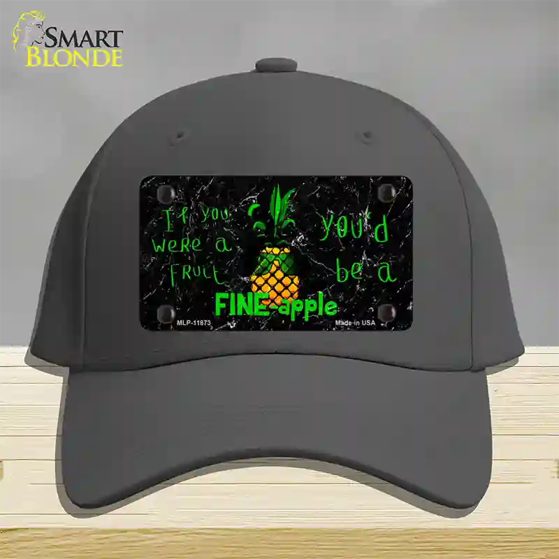 Fineapple Novelty License Plate Hat Cotton / Charcoal