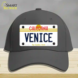 Venice California Novelty License Plate Hat Cotton / Charcoal