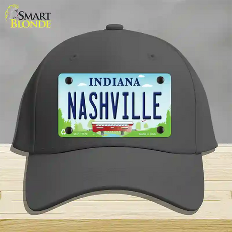 Nashville Indiana Novelty License Plate Hat Cotton / Charcoal