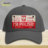 Im Polish Novelty License Plate Hat Cotton / Charcoal