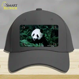 Panda Bear Novelty License Plate Hat Cotton / Charcoal