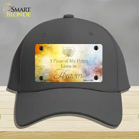 Lives In Heaven Novelty License Plate Hat Cotton / Charcoal