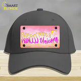 Princess and Unicorn Novelty License Plate Hat Cotton / Charcoal