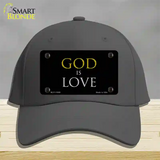 God Is Love Novelty License Plate Hat Cotton / Charcoal