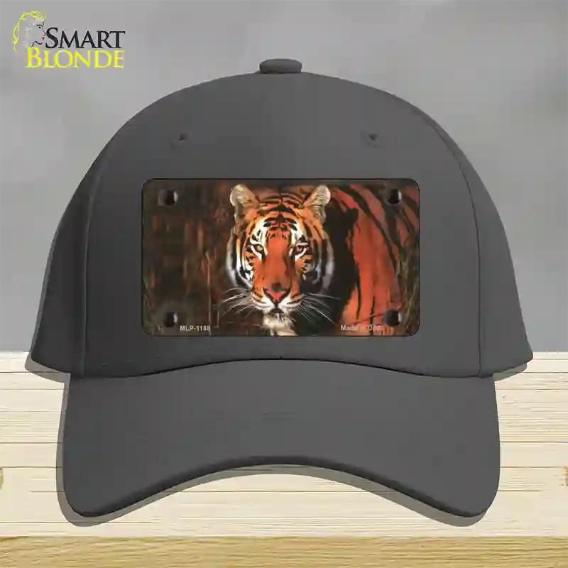 Tiger Novelty License Plate Hat Cotton / Charcoal