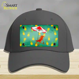 Chair and Umbrella Novelty License Plate Hat Cotton / Charcoal