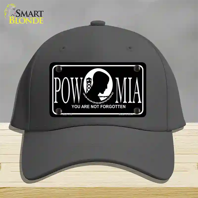 POW-MIA Novelty License Plate Hat Cotton / Charcoal