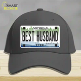 Michigan Best Husband Novelty License Plate Hat Cotton / Charcoal