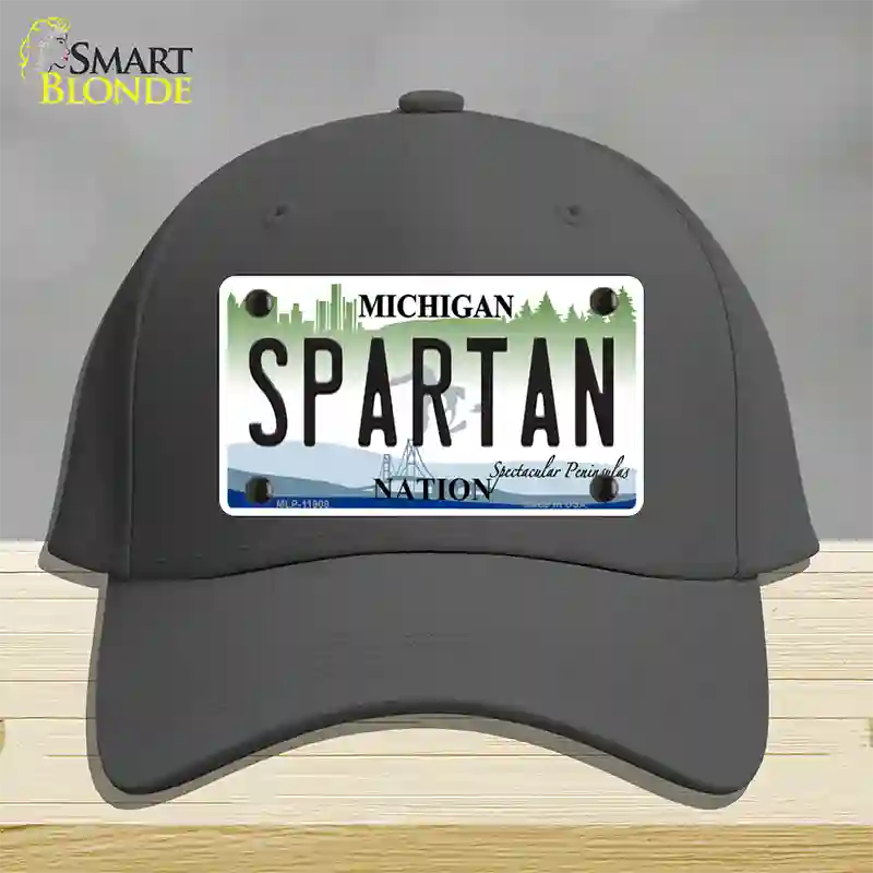 Michigan Spartan Novelty License Plate Hat Cotton / Charcoal