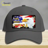 God Bless The USA Novelty License Plate Hat Cotton / Charcoal