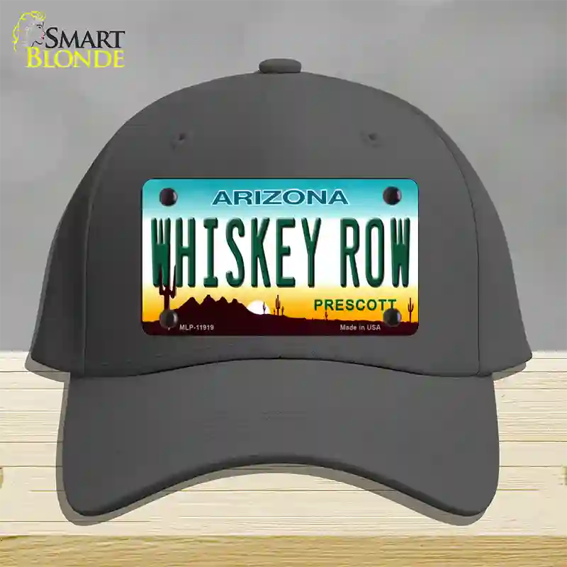 Whiskey Row Arizona Novelty License Plate Hat Cotton / Charcoal