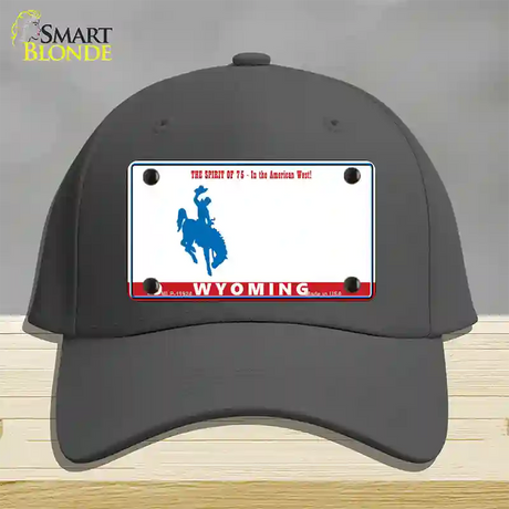 Wyoming Novelty License Plate Hat Cotton / Charcoal