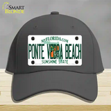 Florida Ponte Vedra Beach Novelty License Plate Hat Cotton / Charcoal