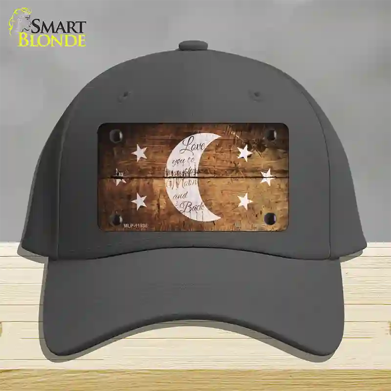 The Moon and Back Novelty License Plate Hat Cotton / Charcoal