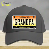 Indiana Grandpa Novelty License Plate Hat Cotton / Charcoal