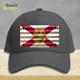 Florida Corrugated Flag Novelty License Plate Hat Cotton / Charcoal