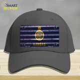 Kansas Corrugated Flag Novelty License Plate Hat Cotton / Charcoal