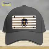 Massachusetts Corrugated Flag Novelty License Plate Hat Cotton / Charcoal