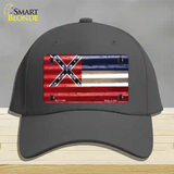 Mississippi Corrugated Flag Novelty License Plate Hat Cotton / Charcoal