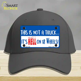 Hell On 18 Wheels Novelty License Plate Hat Cotton / Charcoal