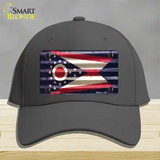 Ohio Corrugated Flag Novelty License Plate Hat Cotton / Charcoal