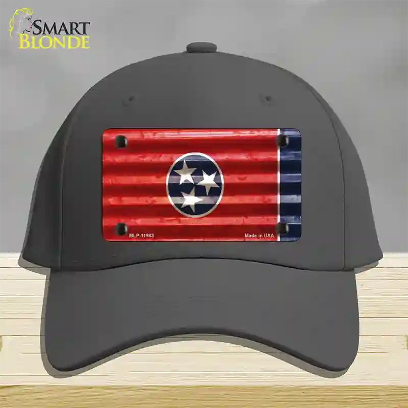 Tennessee Corrugated Flag Novelty License Plate Hat Cotton / Charcoal