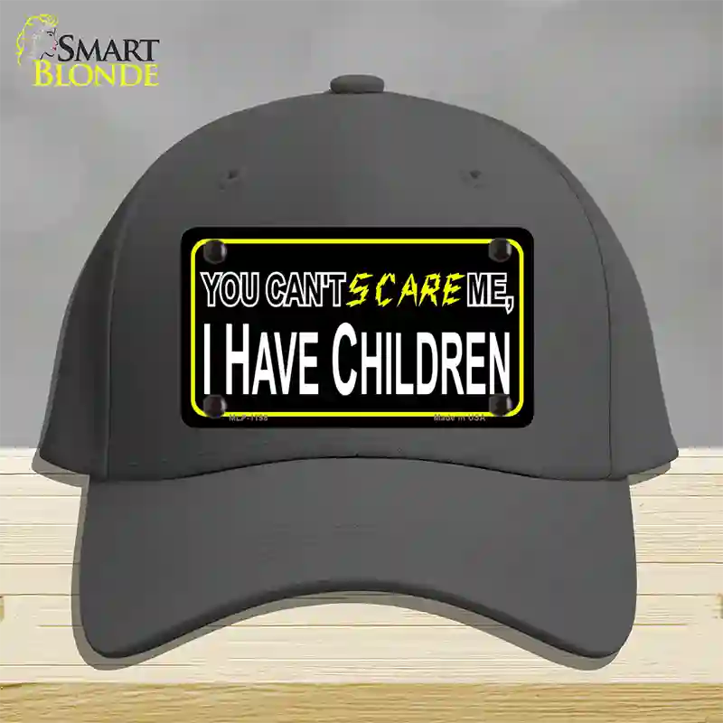 Cant Scare Me Novelty License Plate Hat Cotton / Charcoal