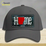 Arkansas Home State Outline Novelty License Plate Hat Cotton / Charcoal