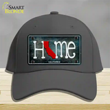 California Home State Outline Novelty License Plate Hat Cotton / Charcoal