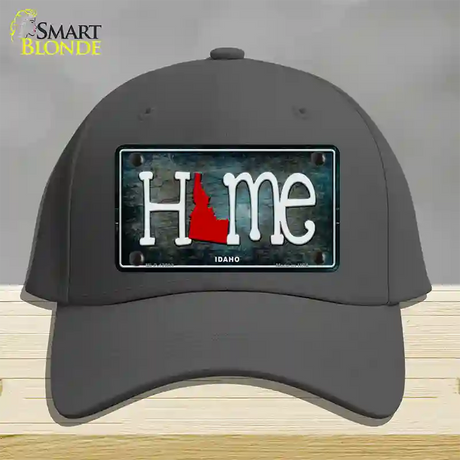 Idaho Home State Outline Novelty License Plate Hat Cotton / Charcoal