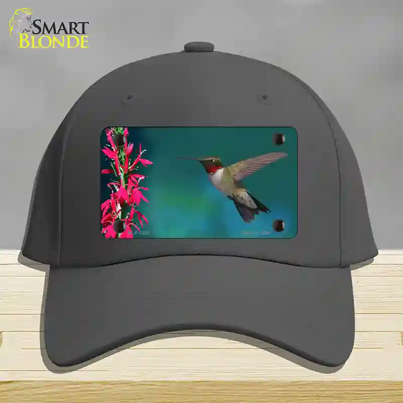 Humming Bird Novelty License Plate Hat Cotton / Charcoal