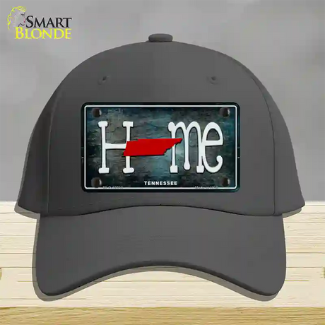 Tennessee Home State Outline Novelty License Plate Hat Cotton / Charcoal