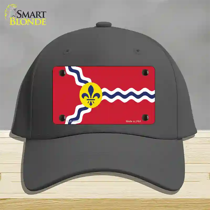 St. Louis State Flag Missouri Novelty License Plate Hat Cotton / Charcoal