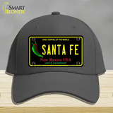 Santa Fe Black New Mexico Novelty License Plate Hat Cotton / Charcoal